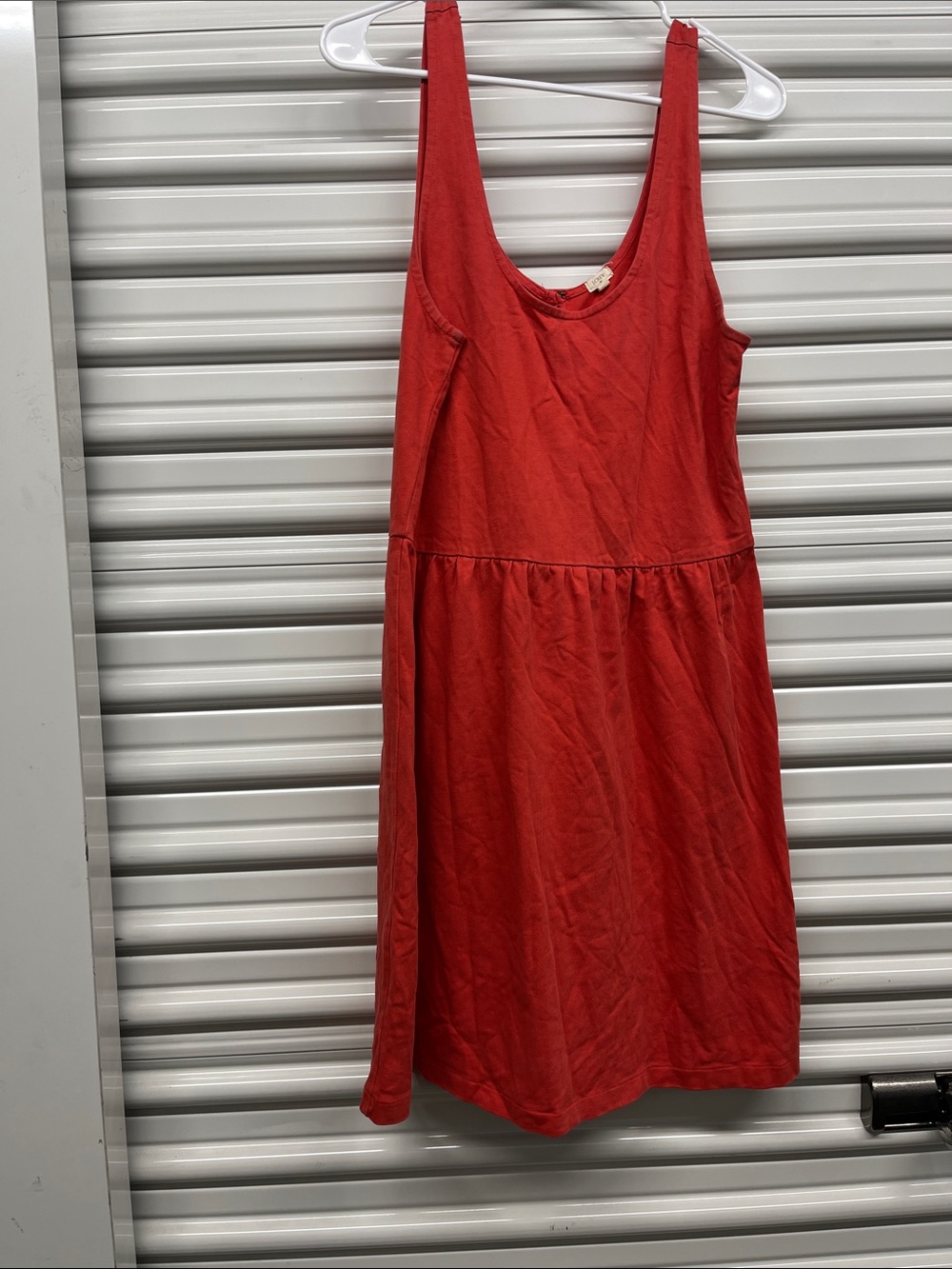 J. Crew Coral Red Sleeveless Scoop-Neck Mini Dress